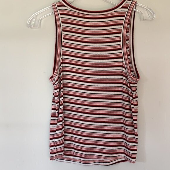 AMERICAN Eagle white black and Red striped tank - Picture 4 of 7